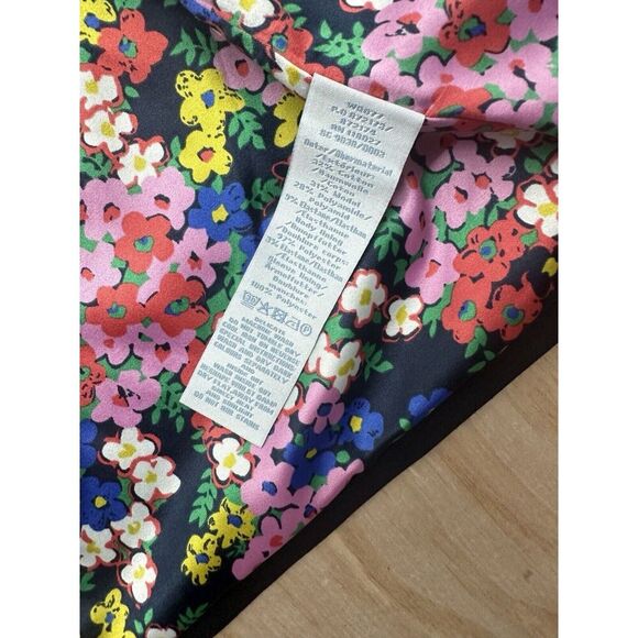 Boden Ponte Knit Black Jacket Blazer Floral Lined Snap Button Womens Size 4R - Picture 6 of 9